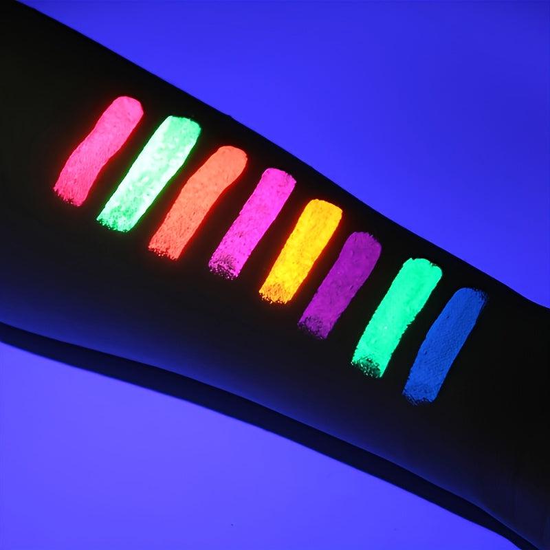 8 Colors UV Glow Fluorescent Body Painting Palette