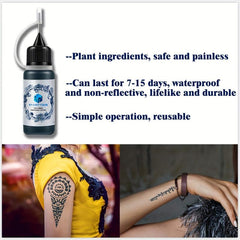 2 Sheets A4 Hollow Tattoo Stencil & Bottle Tattoo Dye Paste
