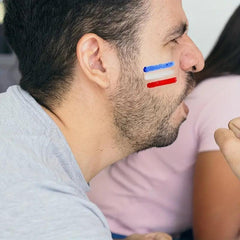 American Flag Patriotic Face Paint with 3 Colors