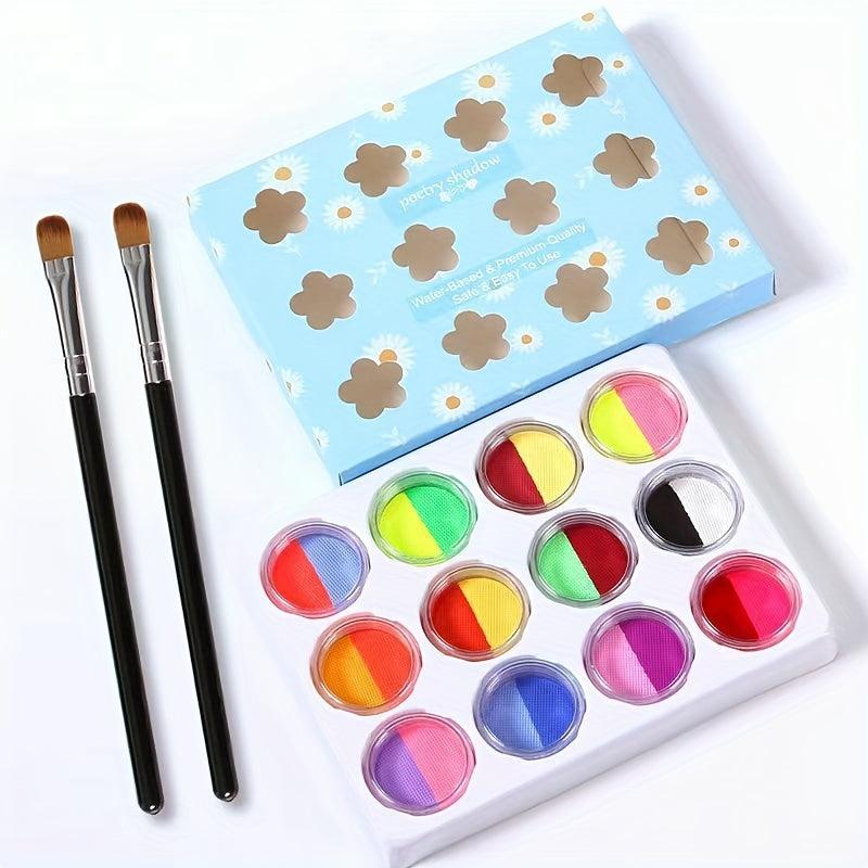 24 Color Body Paint Set 10g Bottles - Halloween Makeup