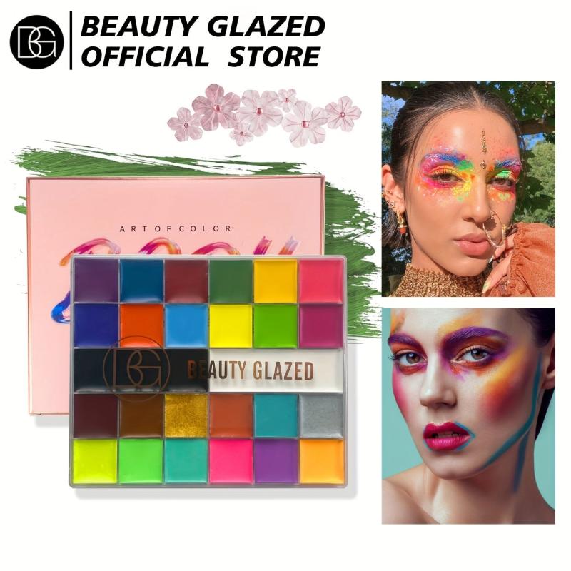 26 Colors Pro Face Paint Palette - Non Toxic, Long Lasting, Hypoalljsonergenic