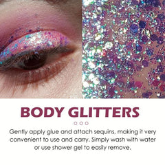 Sequins Face Paint Halloween Makeup Glitter Nail Art