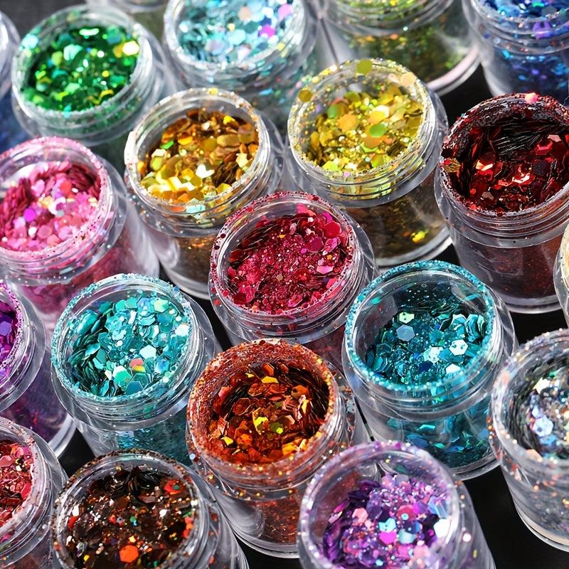 Mixed Chunky Glitter For Face And Body - Long Lasting