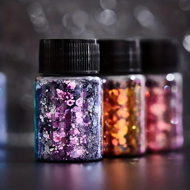Chunky Mixed Glitter Powder for Nail Art Makeup Body Paint