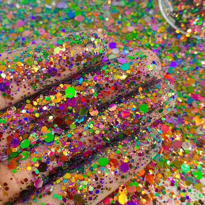 Chunky Mixed Glitter Powder for Nail Art Makeup Body Paint