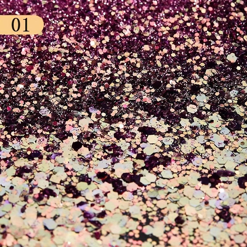 Chunky Mixed Glitter Powder for Nail Art Makeup Body Paint