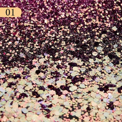 Chunky Mixed Glitter Powder for Nail Art Makeup Body Paint