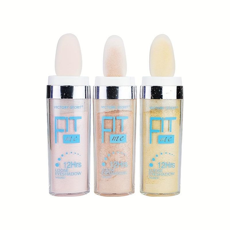 Glitter Sequins Loose Highlighter Powder 24 Sticks 3 Colors