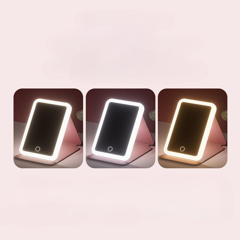 LED Mirror Folding Rechargeable Cosmetic Mirror