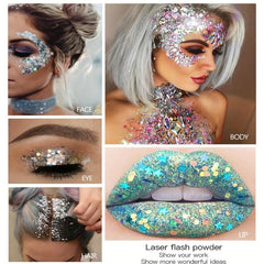 Mermaid Scale Body Gel Sequin Face Eyeshadow Glitter Cosmetics 40ml