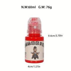 Tattoo Pigment 60ml Set Long Lasting Waterproof
