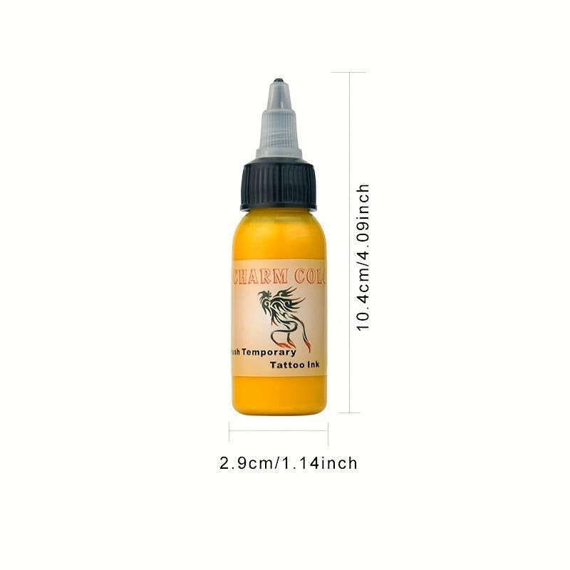 12 Colors Airbrush Temporary Tattoo Ink for Body Paint 1 oz
