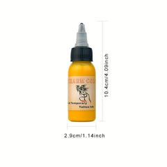 12 Colors Airbrush Temporary Tattoo Ink for Body Paint 1 oz