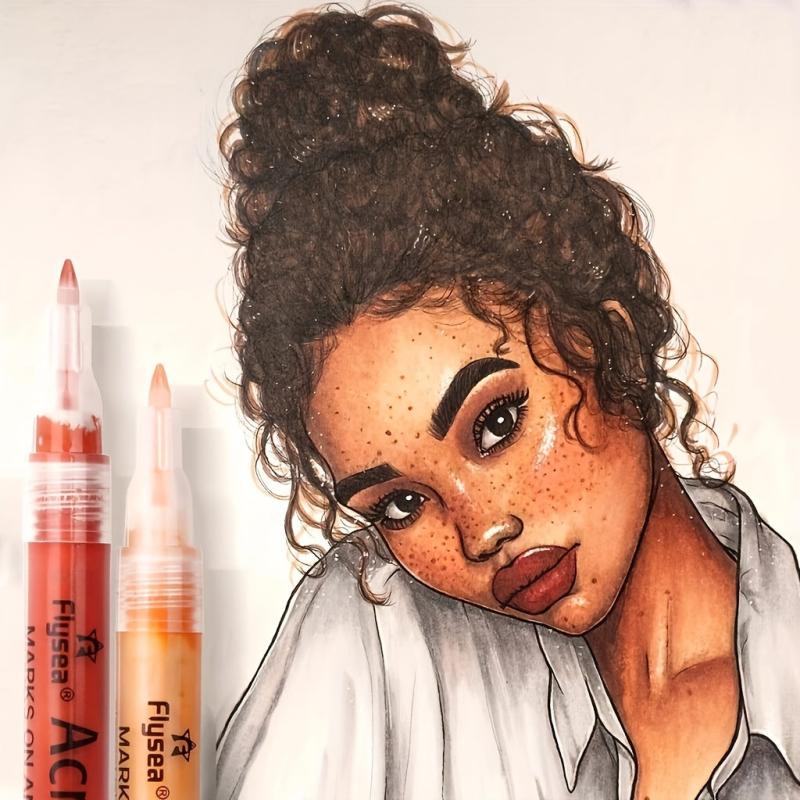 Skin Tones Art Markers Set Of 12 For Face Body Paint Rocks Canvas