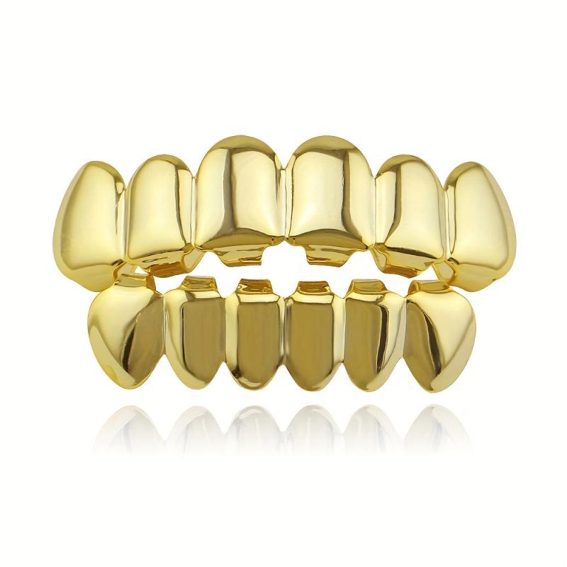 Golden Silvery Tooth Hip Hop Mouth Grills For Men And Women