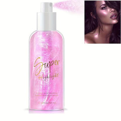 Radiant Body Highlight Spray Fine Glittery Shimmer Iridescent Stage Makeup