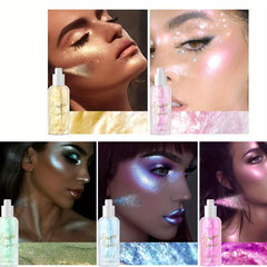 Radiant Body Highlight Spray Fine Glittery Shimmer Iridescent Stage Makeup