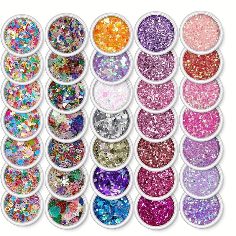 Glitter Powder & Gel for Face, Body, Hair - DIY Rave, Halloween, Slime