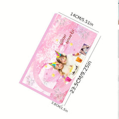 Pink Glitter Painting Set with 207 Patterns, 24 Colors, 5 Brushes