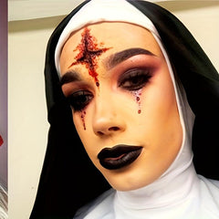 Halloween Makeup Kit with Scar Wax and Face Paint Brushes