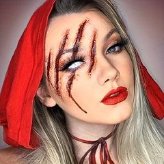 Halloween Makeup Kit with Scar Wax and Face Paint Brushes