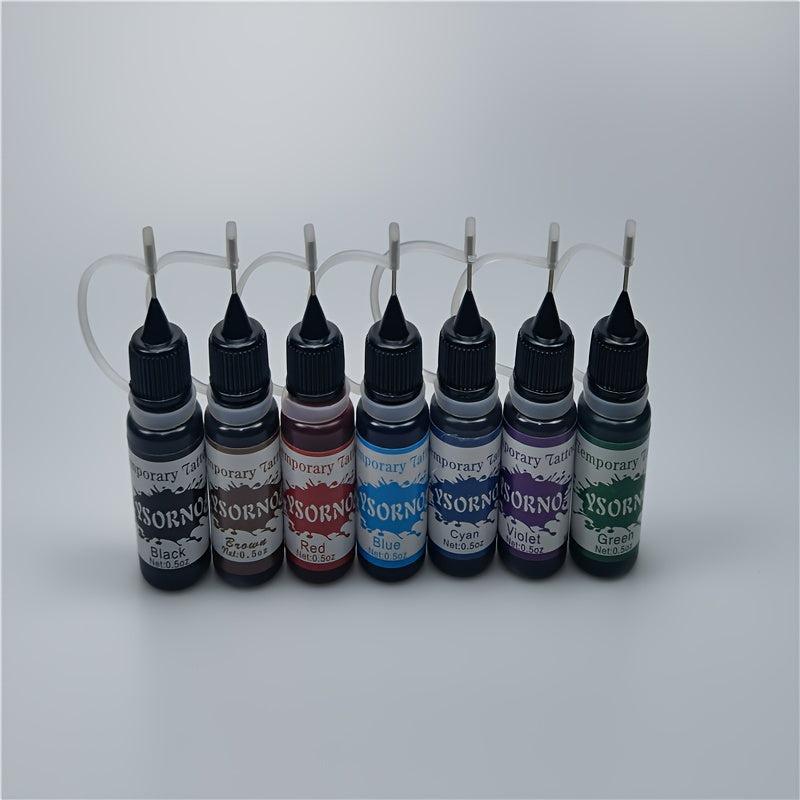 12 Pcs Tattoo Cream Lotion Pigment Set Waterproof Tattoo Stickers Juice Pigment