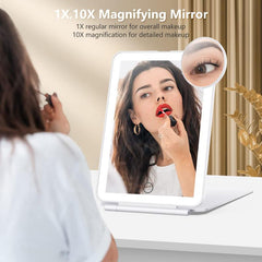 1PCS Travel Makeup Mirror With 10X Magnifying Mirror Vanity Mirror
