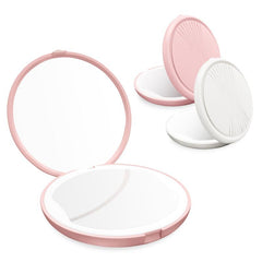LED Lighted Travel Makeup Mirror Compact Portable Hand Mirror for Handbag Purses