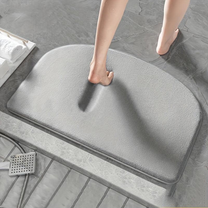 Memory Foam Bathroom Mat Absorbent Bath Rugs Cozy Floor Carpet Grey