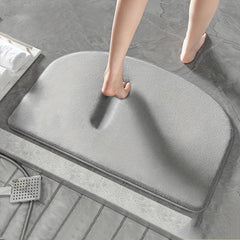 Memory Foam Bathroom Mat Absorbent Bath Rugs Cozy Floor Carpet Grey