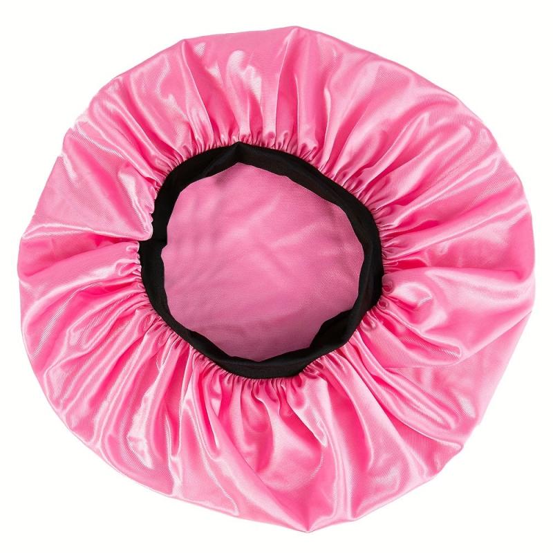 Silky Satin Sleep Bonnet for Curly Hair with Elastic Band