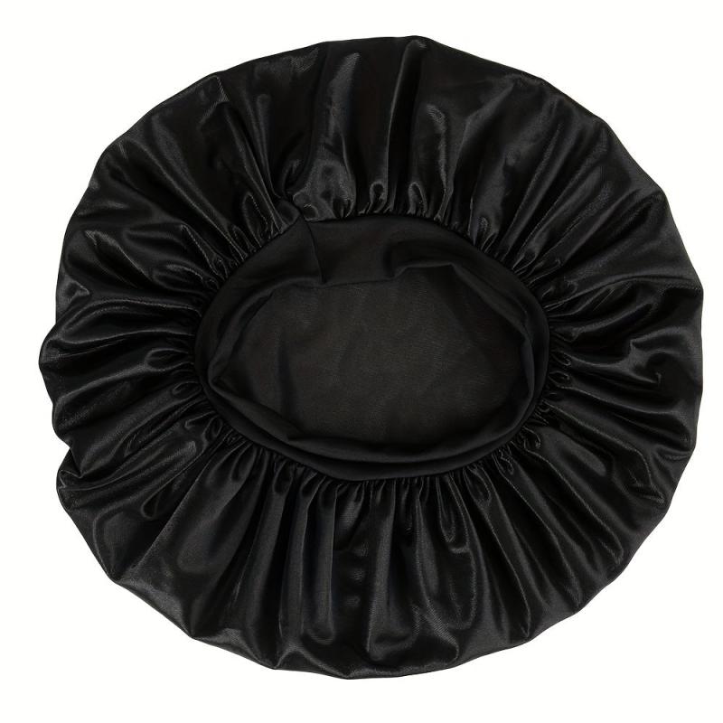 Silky Satin Sleep Bonnet for Curly Hair with Elastic Band
