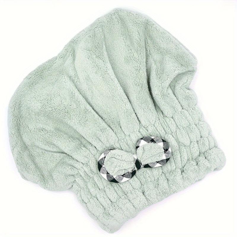 Hair Dry Cap With Bowknot Absorbent Microfiber Wrap Turban