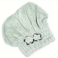 Hair Dry Cap With Bowknot Absorbent Microfiber Wrap Turban