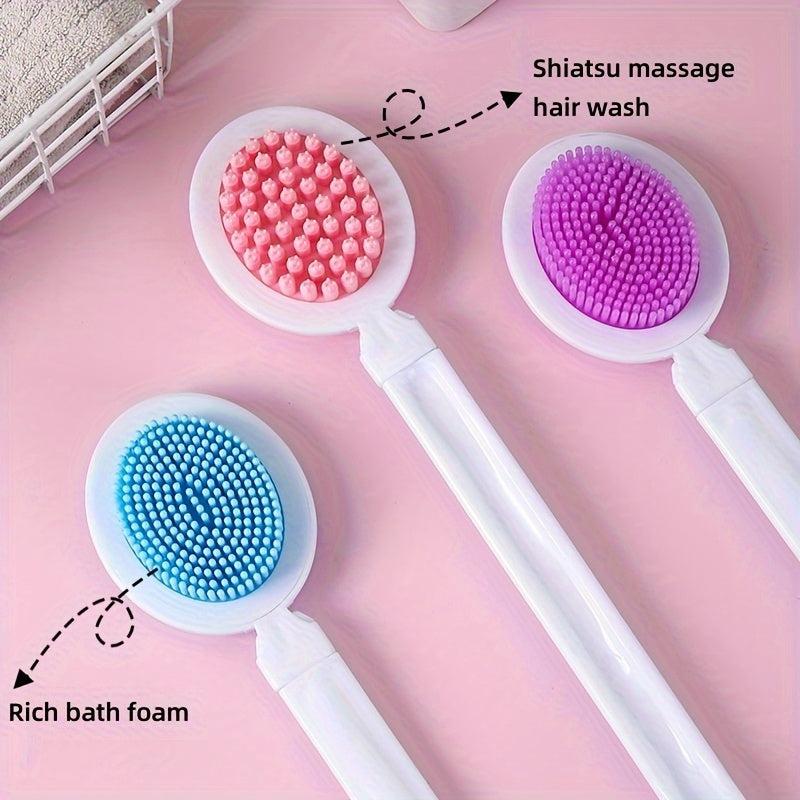 Long Handle Bath Sponge Shower Brush with Soft Mesh Back Cleaner
