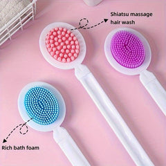 Long Handle Bath Sponge Shower Brush with Soft Mesh Back Cleaner
