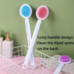 Long Handle Bath Sponge Shower Brush with Soft Mesh Back Cleaner
