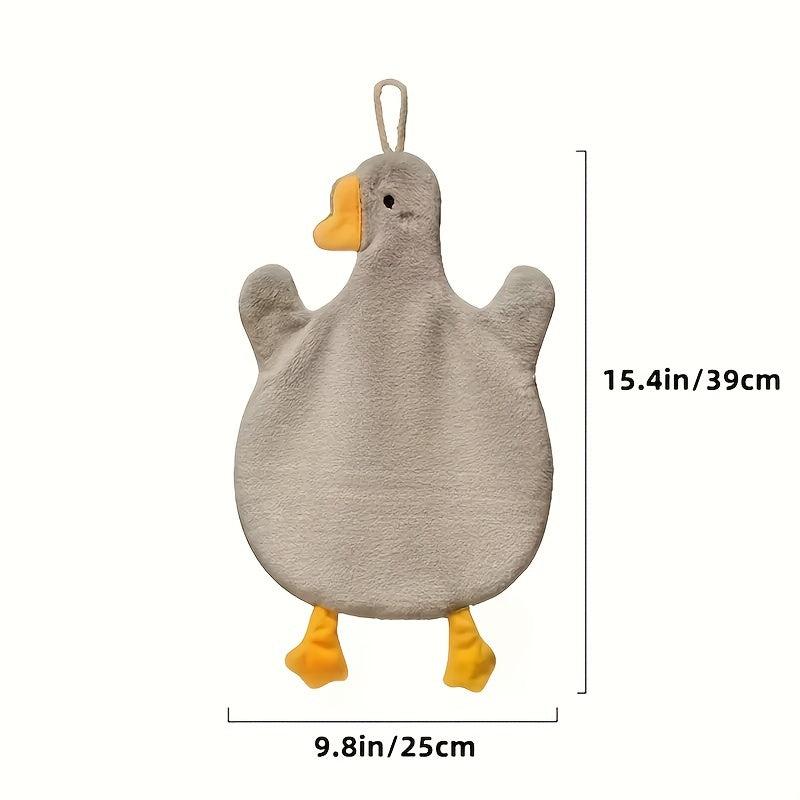 2pcs Goose Hand Bath Towels Coral Fleece Hanging Towel Sets Microfiber