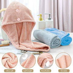 Women's Quick Drying Waffle Hair Cap