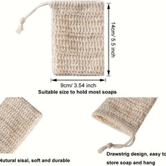 5pcs Soap Bubble Mesh Bags Exfoliating Foam Net Drawstring Holder