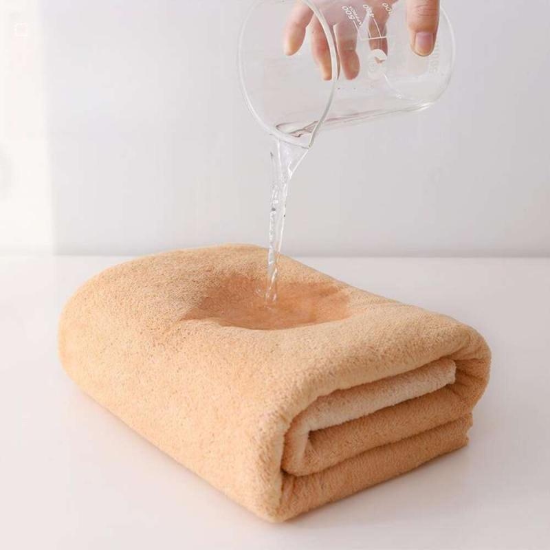 Soft Coral Velvet Bath Towel Set for Adults, Highly Absorbent
