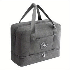 Water Resistant Foldable Duffle Bag with Shoes Compartment