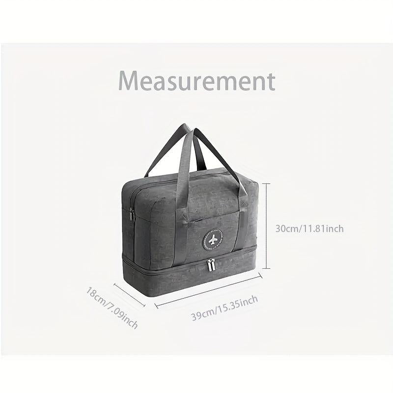 Water Resistant Foldable Duffle Bag with Shoes Compartment