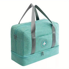 Water Resistant Foldable Duffle Bag with Shoes Compartment