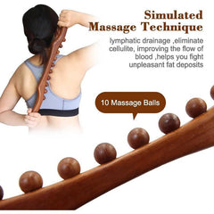 Wooden Lymphatic Drainage Massager Handheld Massage Stick Wood Care Tool