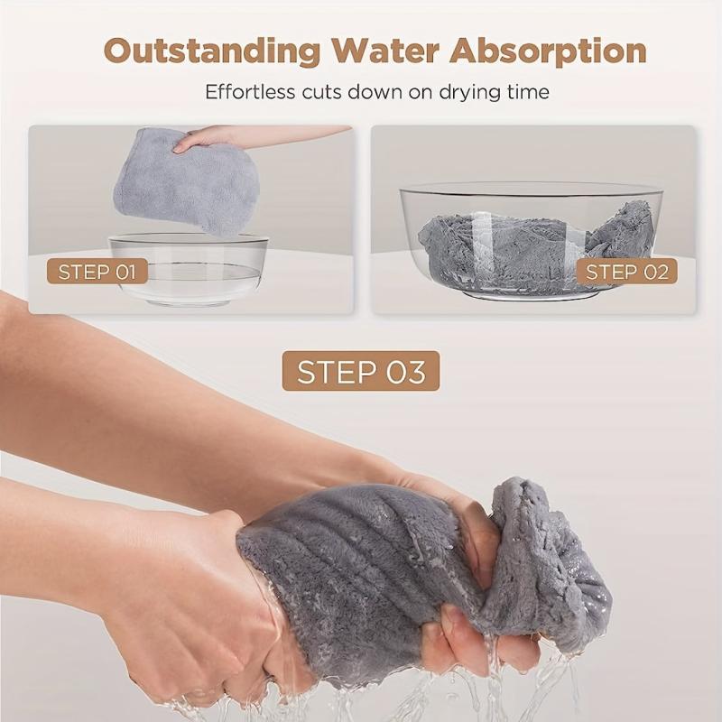 3 Pack Anti Frizz Microfiber Hair Towels for Curly Hair