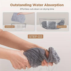 3 Pack Anti Frizz Microfiber Hair Towels for Curly Hair
