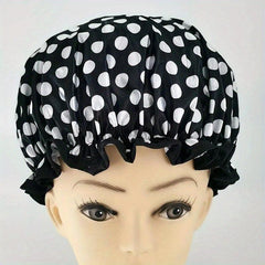 Double Layers Waterproof Spa Shower Caps for Women