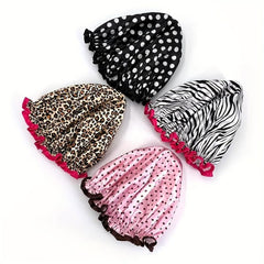 Double Layers Waterproof Spa Shower Caps for Women