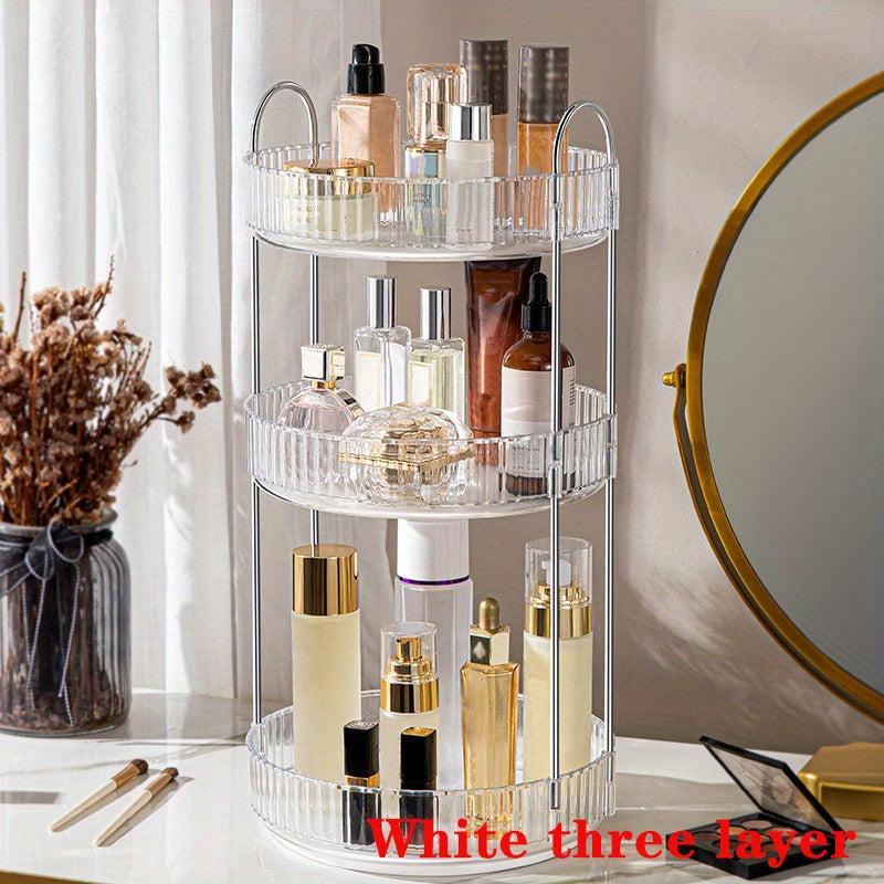 Transparent Rotating Shelf for Bathroom and Kitchen Storage